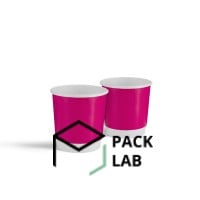 Paper white cup double-layer "Pink" 110 ml Paper white cup double-layer "Pink" 110 ml